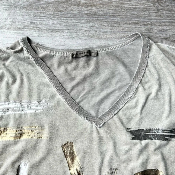 Made In Italy U80257 Faux Suede Acid Dye Long Sleeve - Picture 6 of 13